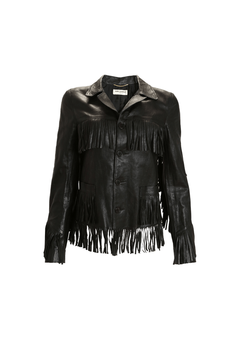 Saint laurent 2025 fringe jacket
