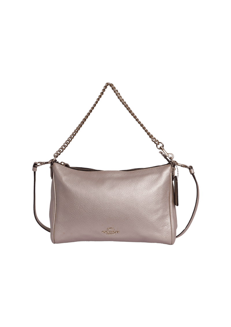 LEATHER CHAIN CROSSBODY BAG