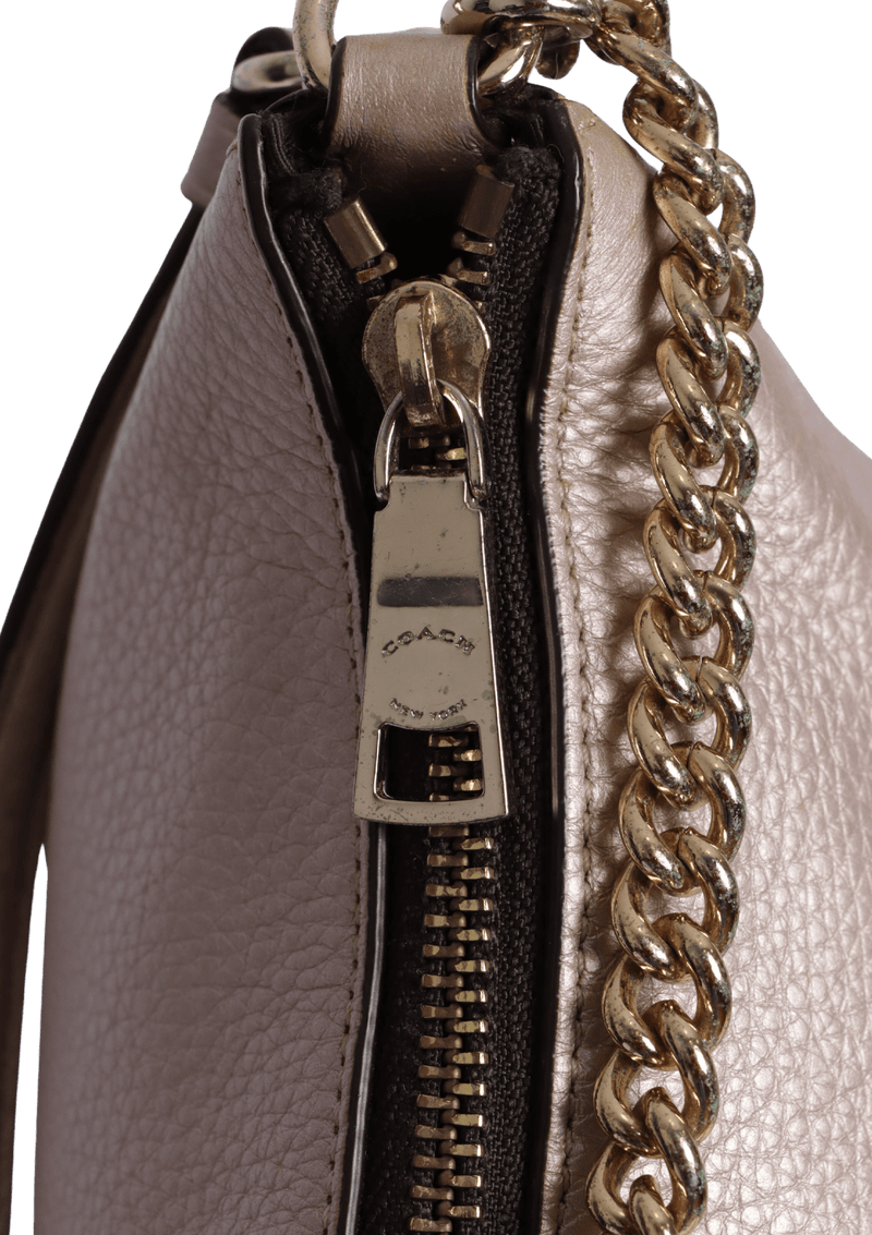 LEATHER CHAIN CROSSBODY BAG