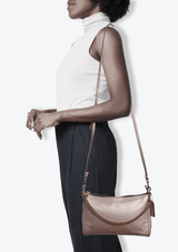 LEATHER CHAIN CROSSBODY BAG