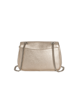 LEATHER CHAIN FLAP BAG