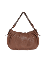 LEATHER CHAIN HOBO BAG