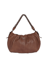 LEATHER CHAIN HOBO BAG