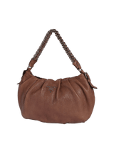 LEATHER CHAIN HOBO BAG