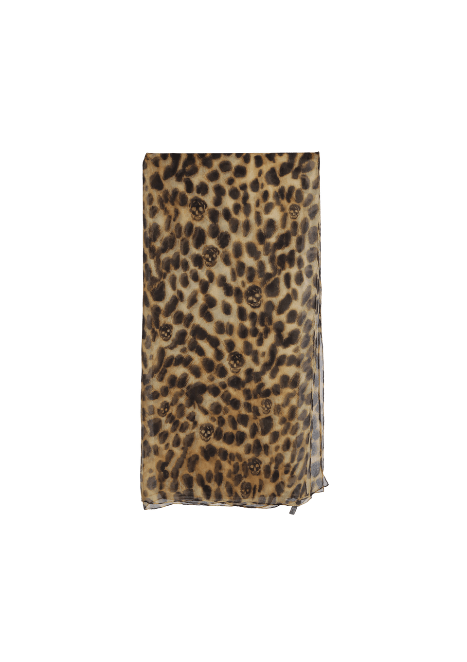 p*o様 ALEXANDER MCQUEEN スカル/ヒョウ柄スカーフ LENÇO ALEXANDER MCQUEEN ANIMAL PRINT SCARF BEGE ORIGINAL – Gringa