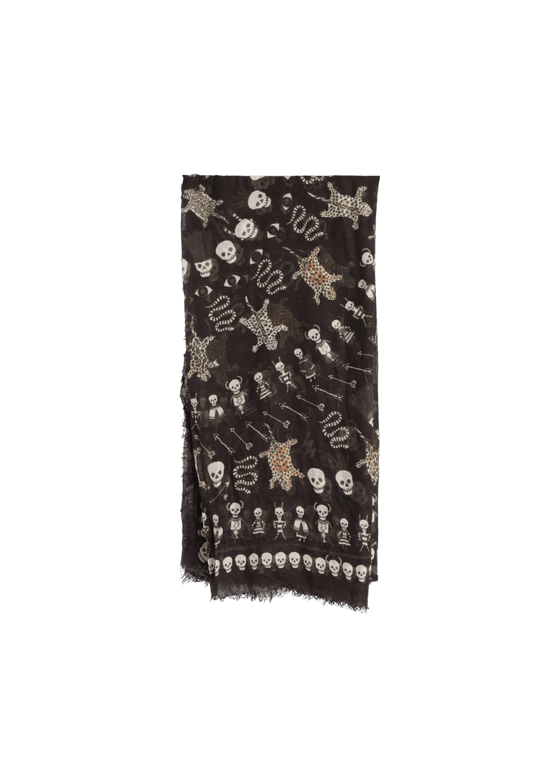 SILK SKULL SCARF