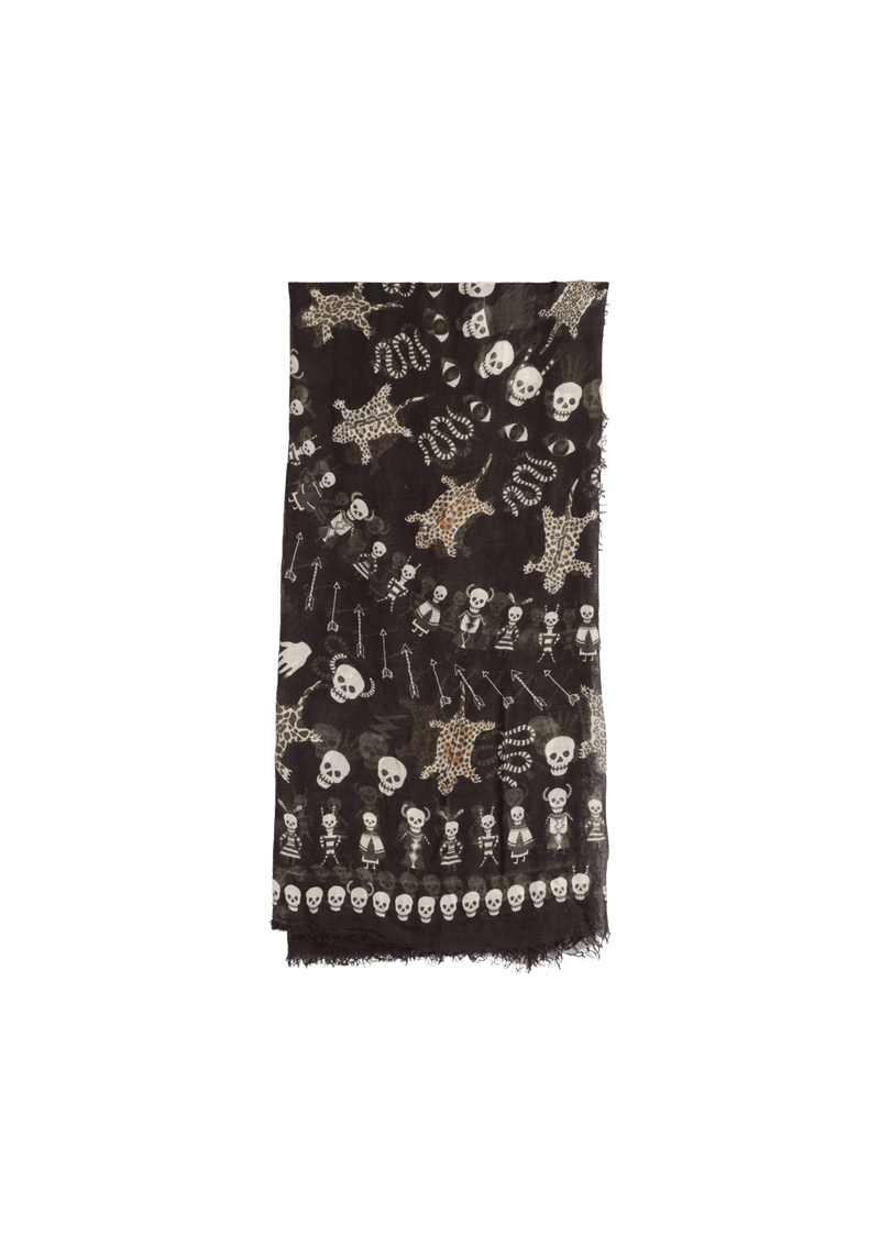 SILK SKULL SCARF