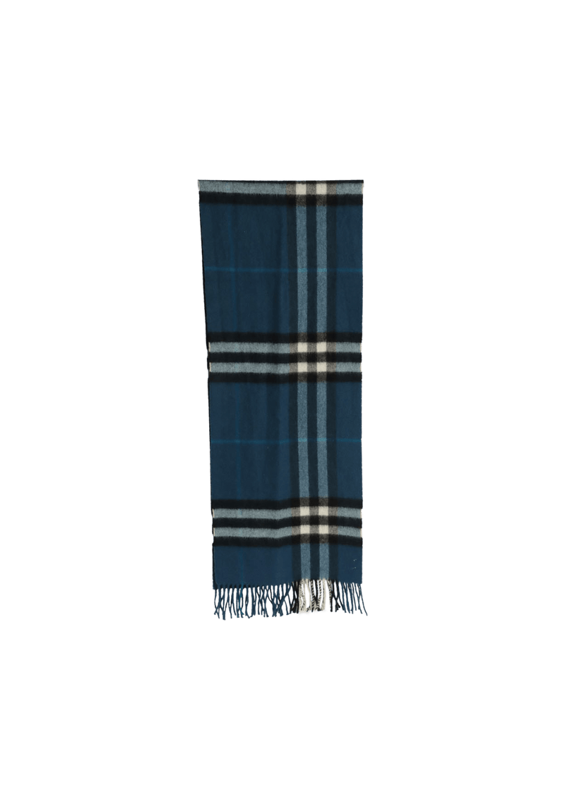 CASHMERE CHECK FRINGE SCARF