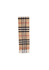 CASHMERE HOUSE CHECK FRINGE SCARF