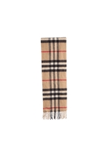 CASHMERE HOUSE CHECK FRINGE SCARF