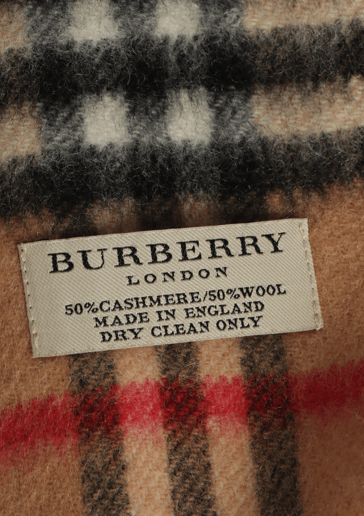 LENCO BURBERRY CASHMERE HOUSE CHECK FRINGE SCARF ESTAMPADO ORIGINAL Gringa