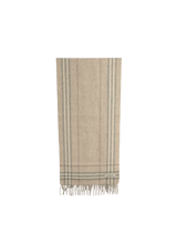 CASHMERE HOUSE CHECK FRINGE SCARF