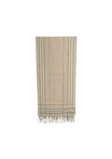 CASHMERE HOUSE CHECK FRINGE SCARF