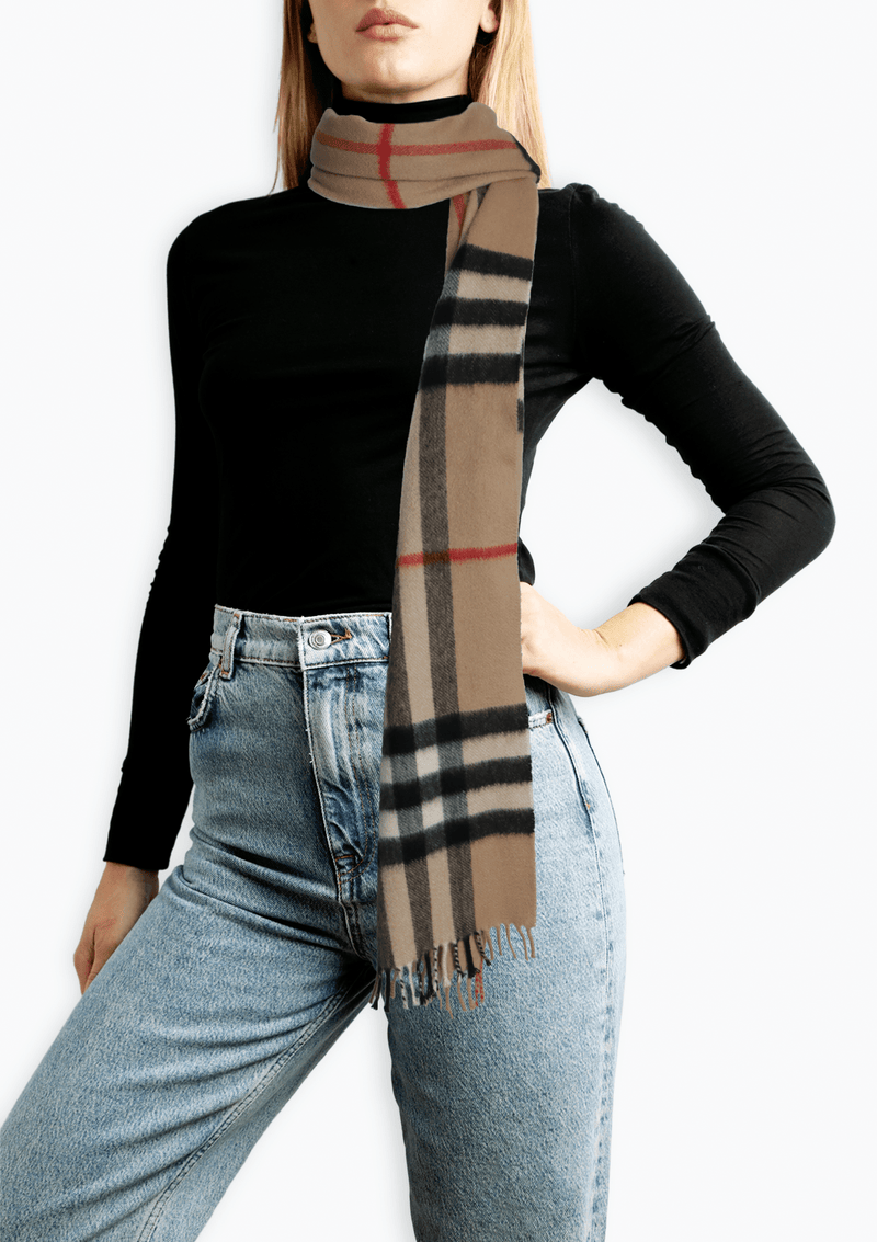 HOUSE CHECK FRINGE SCARF