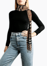 HOUSE CHECK FRINGE SCARF