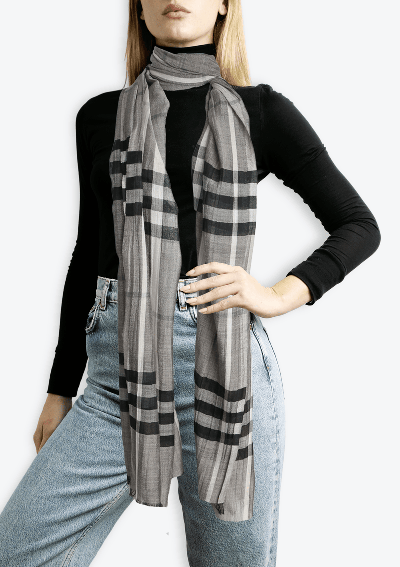 HOUSE CHECK SILK SCARF