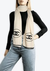 INTERLOCKING CC LOGO SCARF