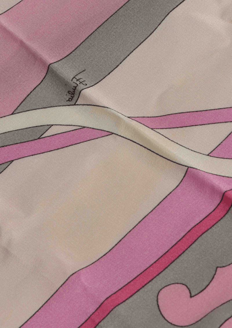 LENÇO EMILIO PUCCI PRINTED SCARF ROSA ORIGINAL – Gringa