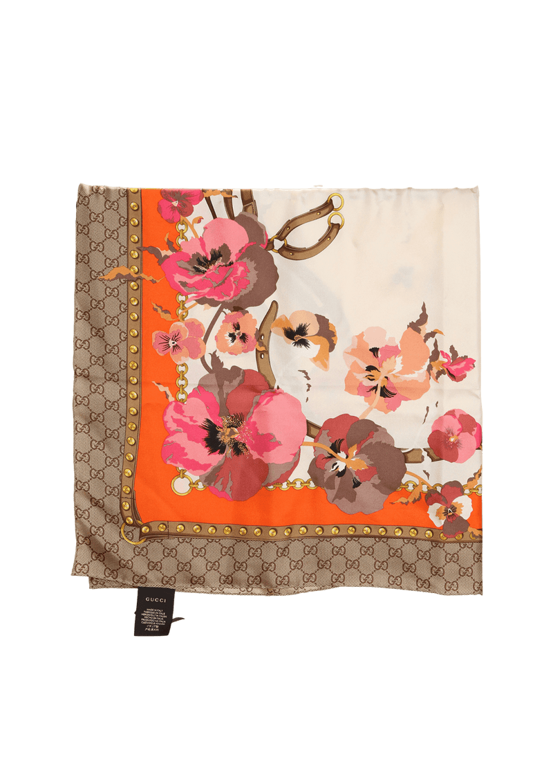 FLORAL FOULARD NEW PANSHIE SILK SCARF