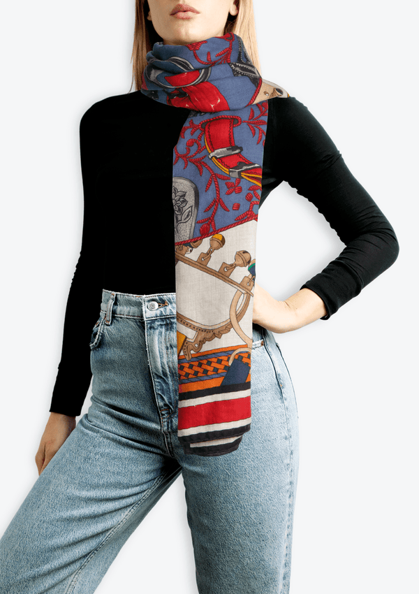 DUO D´ETRIERS PRINT SCARF