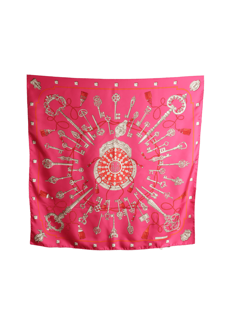 LES CLES SILK PRINT SCARF