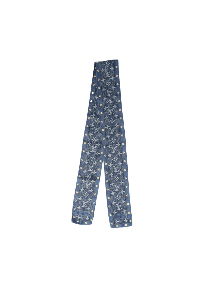 DENIM MONOGRAM SILK SCARF