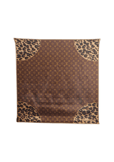 LEOPARD MONOGRAM SILK SCARF