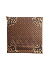 LEOPARD MONOGRAM SILK SCARF