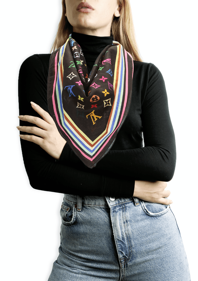 MONOGRAM MULTICOLORE SQUARE BANDANA