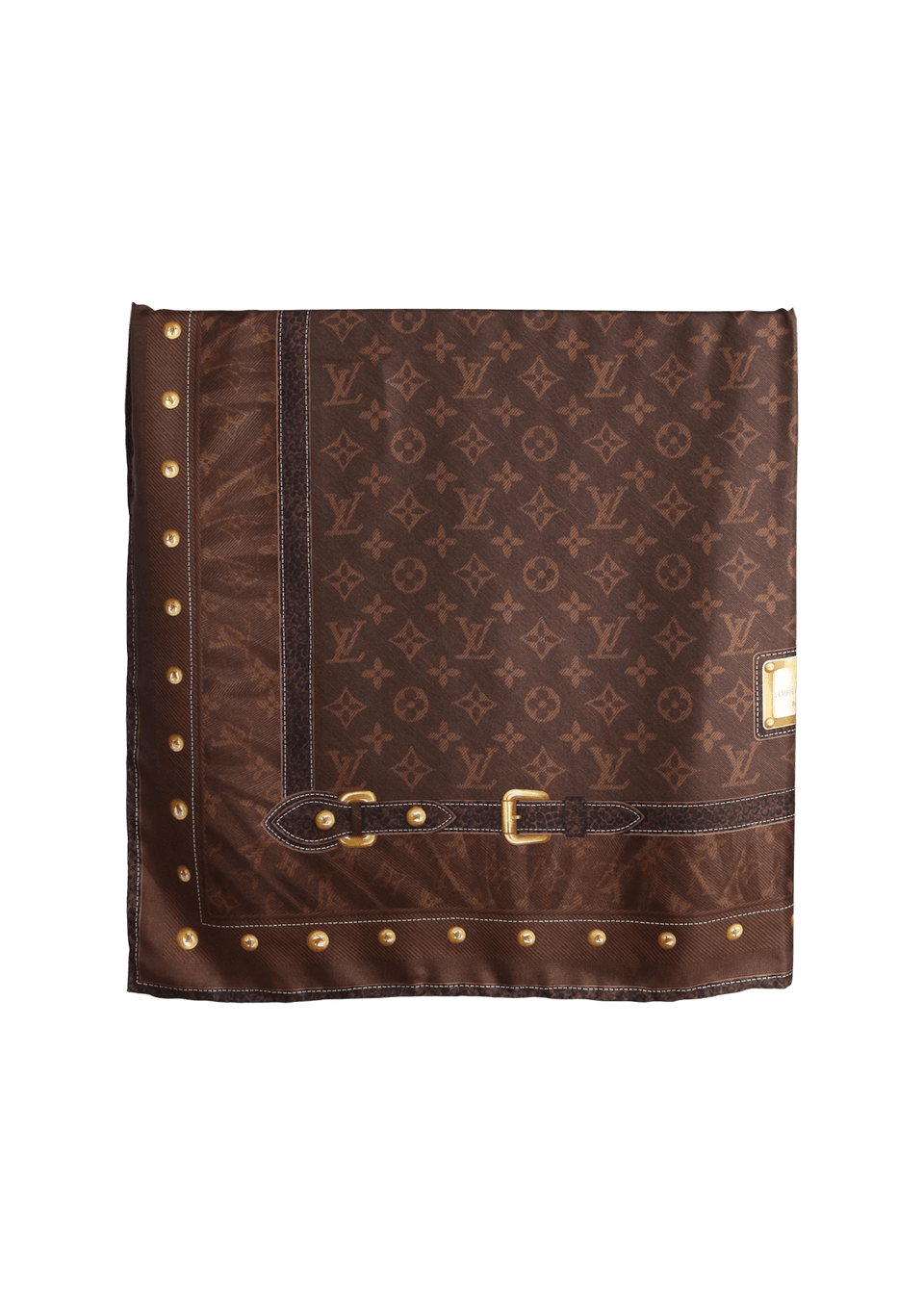 LENÇO LOUIS VUITTON MONOGRAM SILK SCARF MARROM ORIGINAL – Gringa