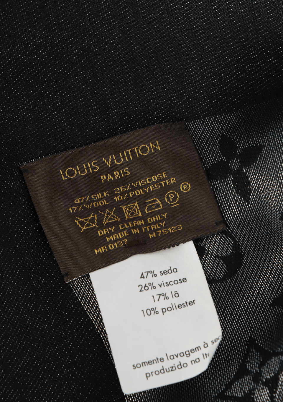 LENÇO LOUIS VUITTON MONOGRAM SILK SCARF PRETO ORIGINAL – Gringa