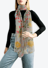 FLORAL SILK SCARF