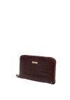 CROCODILE EMBOSSED ZIP WALLET