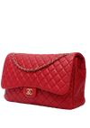 XXL TRAVEL CLASSIC SINGLE FLAP LAMBSKIN BAG