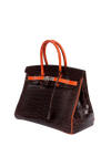 BICOLOR SHINY POROSUS CROCODILE BIRKIN 35
