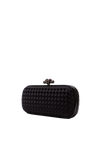 LONG KNOT INTRECCIATO SATIN CLUTCH