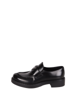 CHOCOLATE LEATHER LOAFERS 40