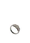 THREE STONE CIRCLET DIAMOND HALO RING