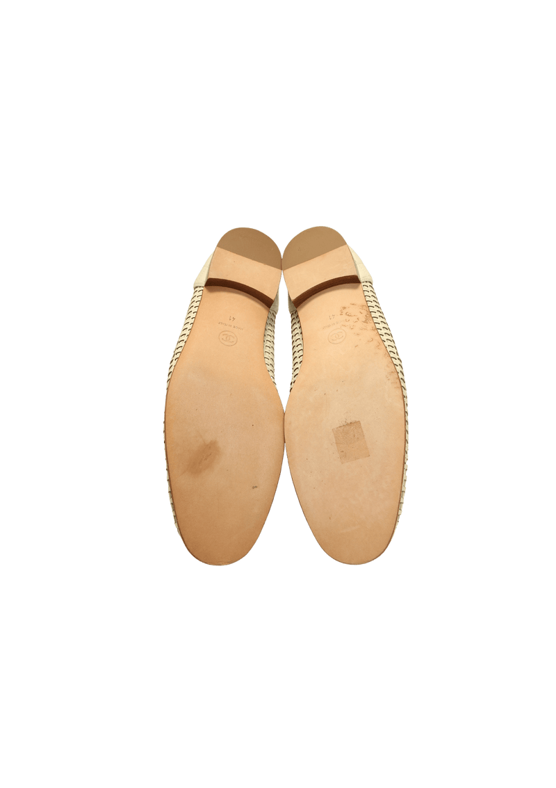 CC CUIR TRESSÉ LOAFERS 39