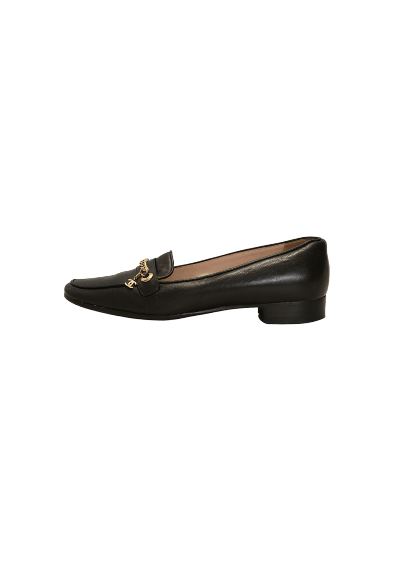 VINTAGE CC CHAIN LOAFERS 36