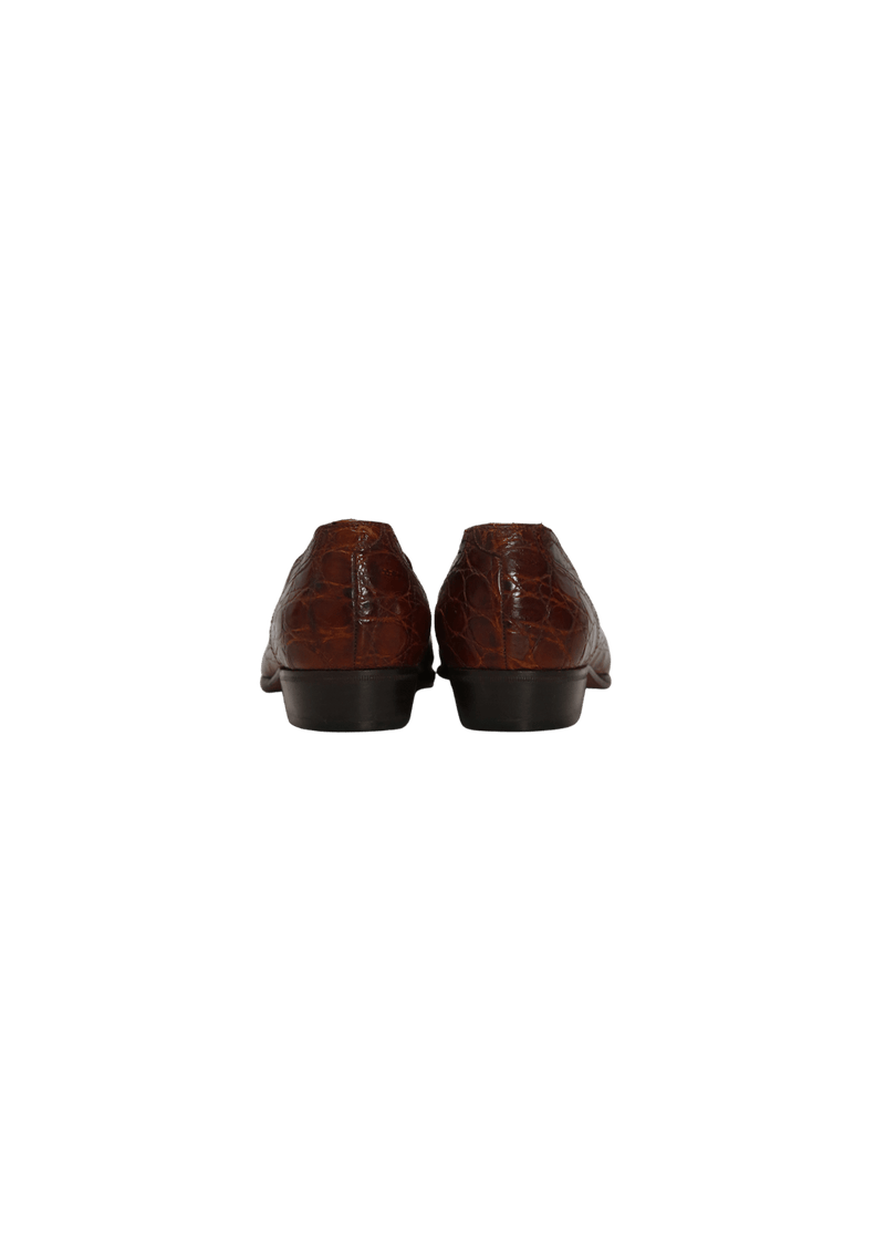 CROCODILE PENNY LOAFERS 36