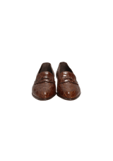 CROCODILE PENNY LOAFERS 36