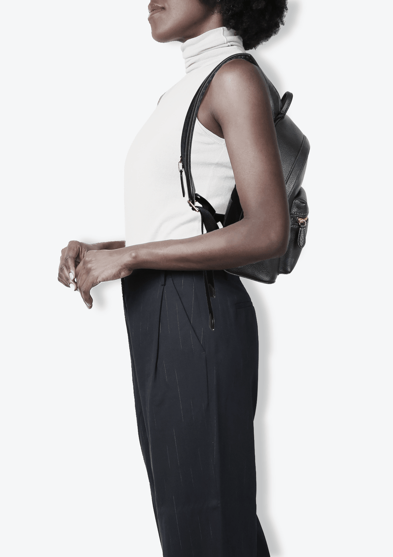 LEATHER LOGO CHARTER BACKPACK