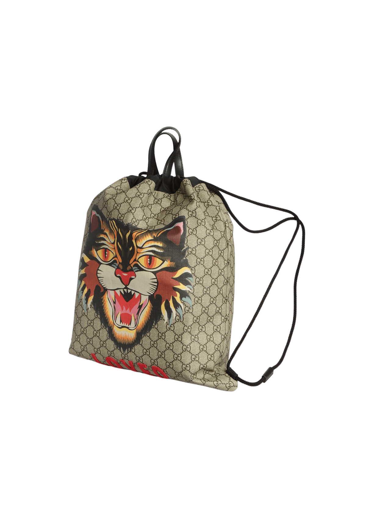 MOCHILA GUCCI GG SUPREME ANGRY CAT BACKPACK BEGE ORIGINAL Gringa