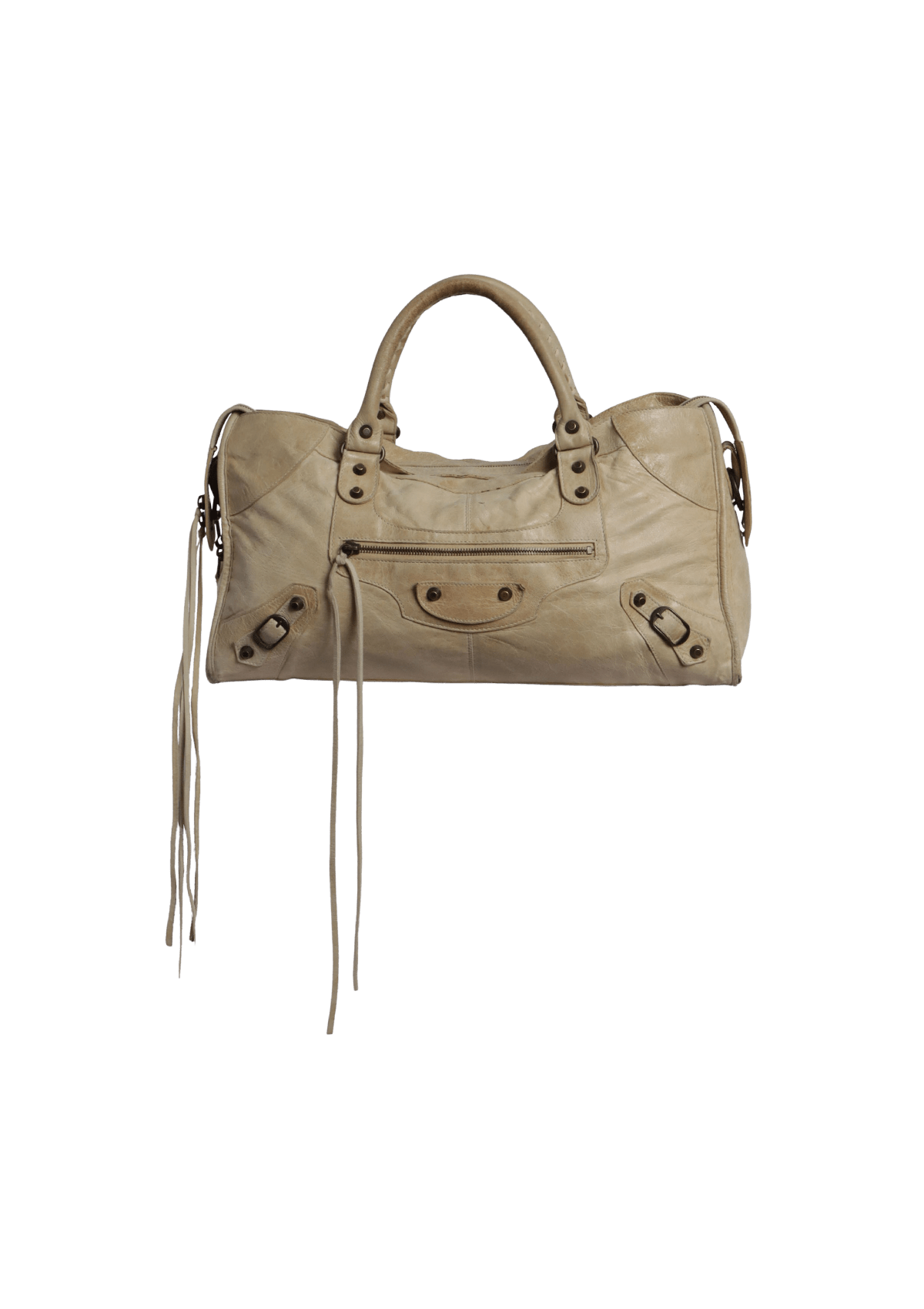 BOLSA BALENCIAGA MOTOCROSS CLASSIC CITY BEGE ORIGINAL – Gringa