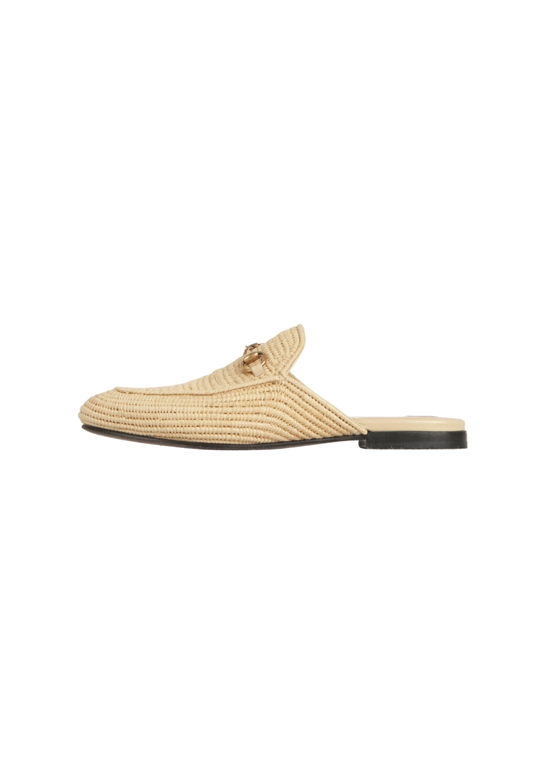 RAFFIA PRINCETOWN HORSEBIT MULES 38