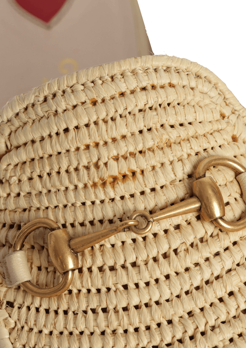 Gucci princetown top raffia mules