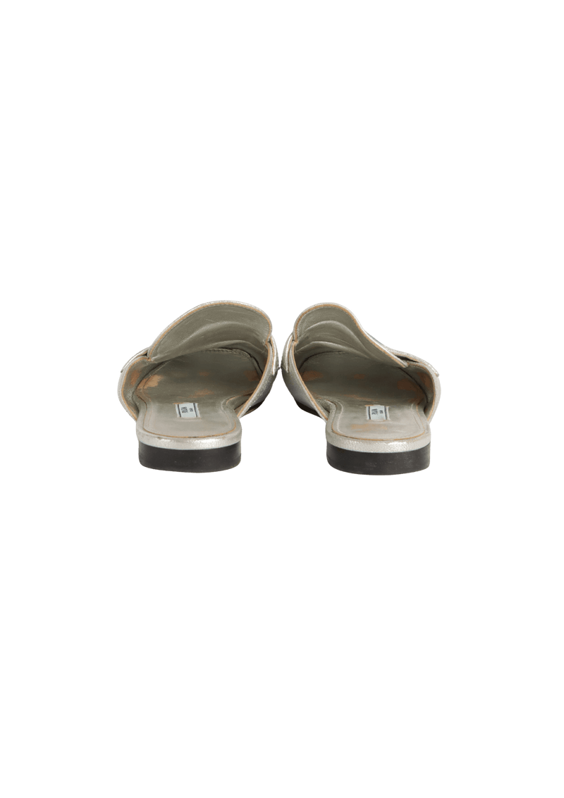 LEATHER MULES 34