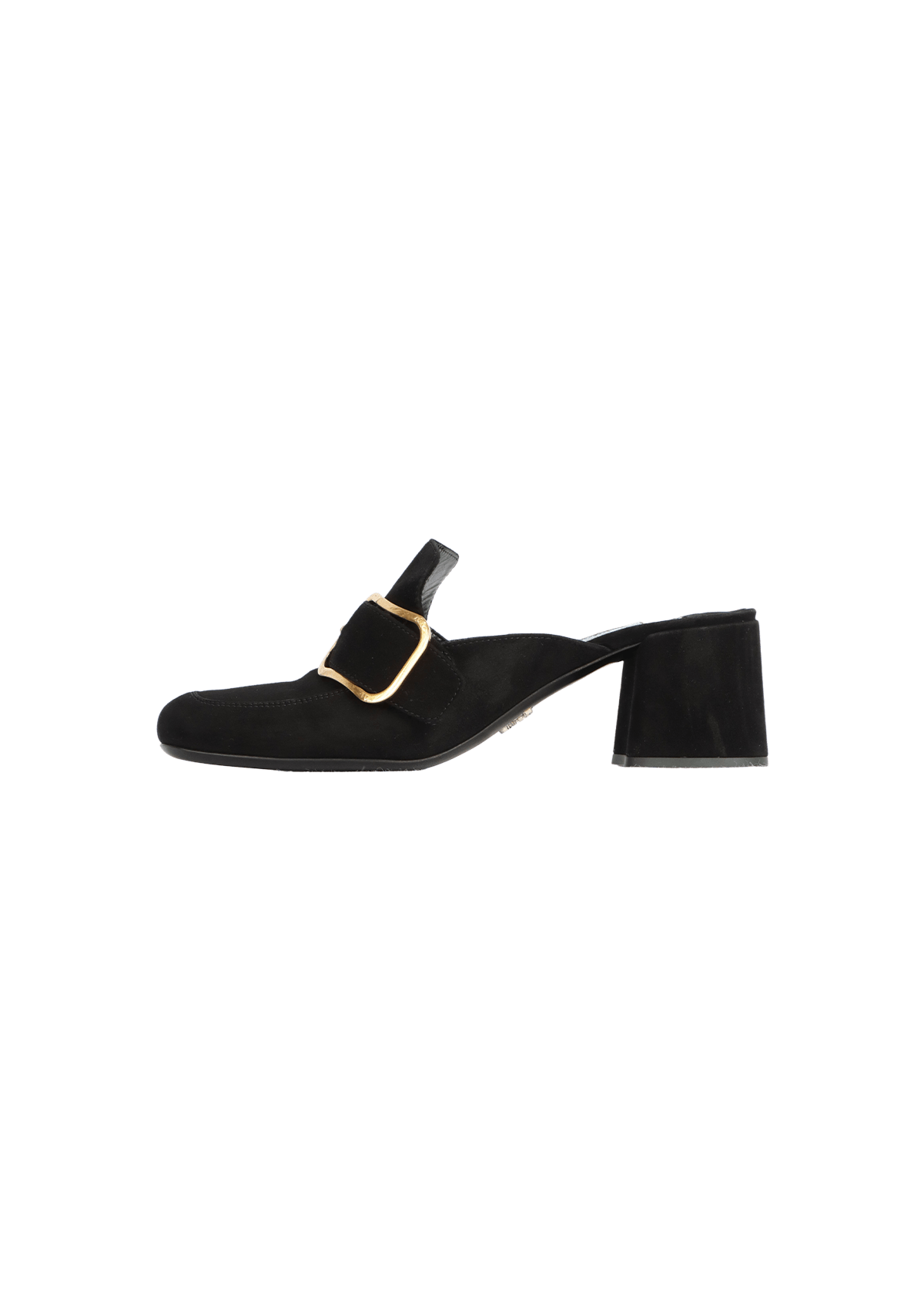 MULE PRADA SUEDE 37 PRETO ORIGINAL – Gringa