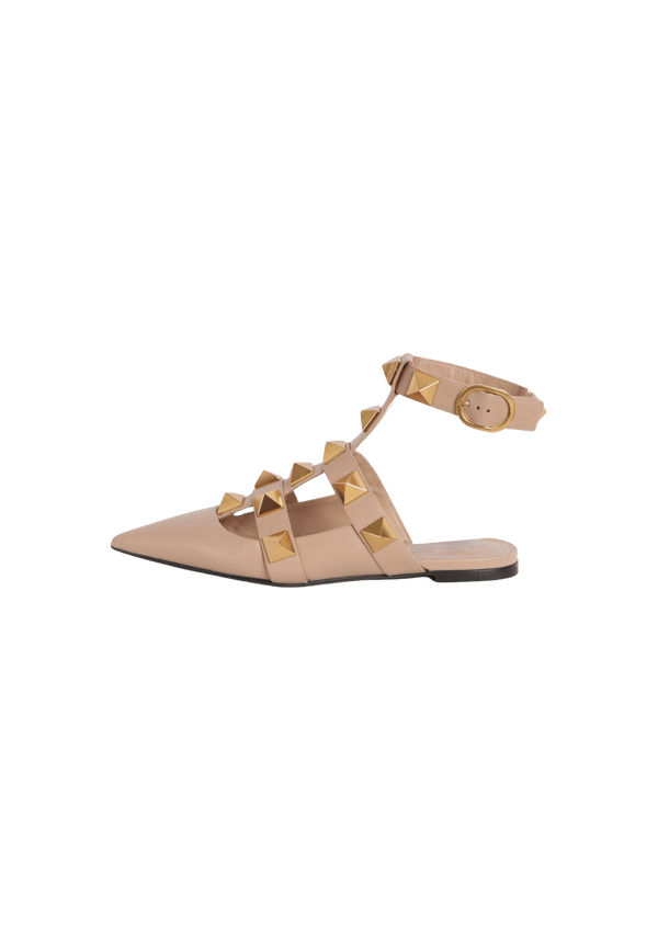 ROMAN STUD FLAT MULES 36.5